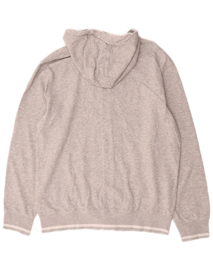 Ellesse Mens Graphic Zip Hoodie Sweater Large Grey Cotton