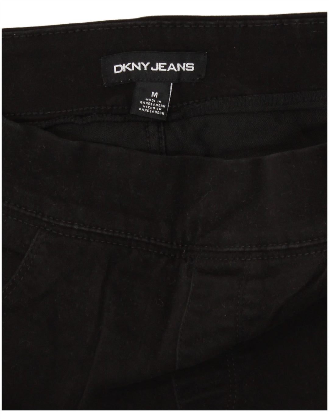 Dkny Womens Denim Shorts Medium W30 Black Cotton