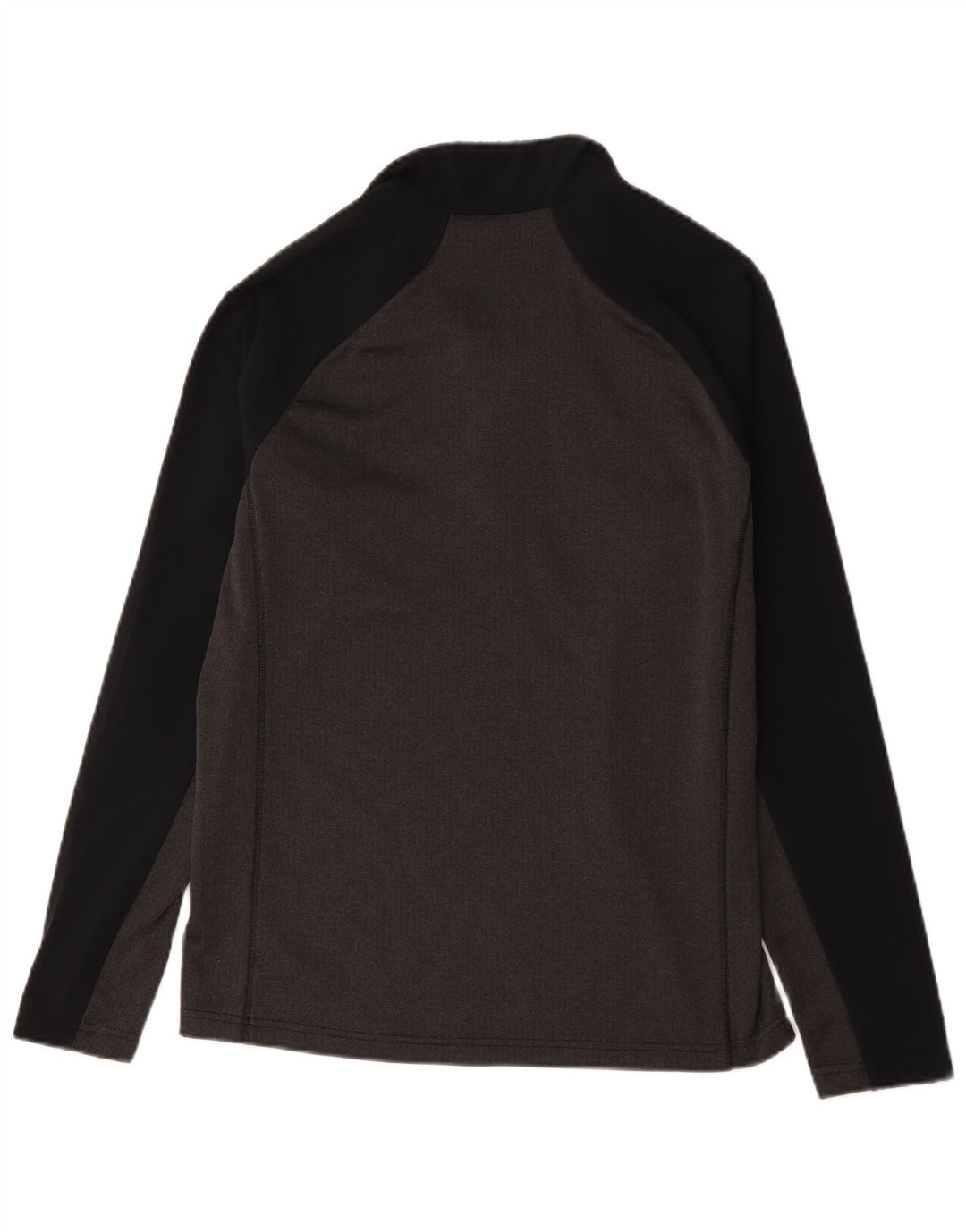 Columbia Mens Zip Neck Top Long Sleeve Medium Grey Colourblock Polyester
