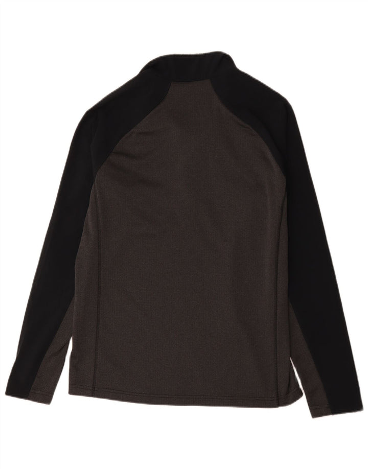 Columbia Mens Zip Neck Top Long Sleeve Medium Grey Colourblock Polyester