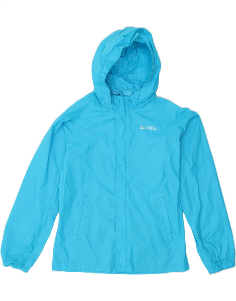 MOUNTAIN WAREHOUSE Boys Hooded Rain Jacket 12-13 Years Blue Nylon | Vintage Mountain Warehouse | Thrift | Second-Hand Mountain Warehouse | Used Clothing | Messina Hembry 