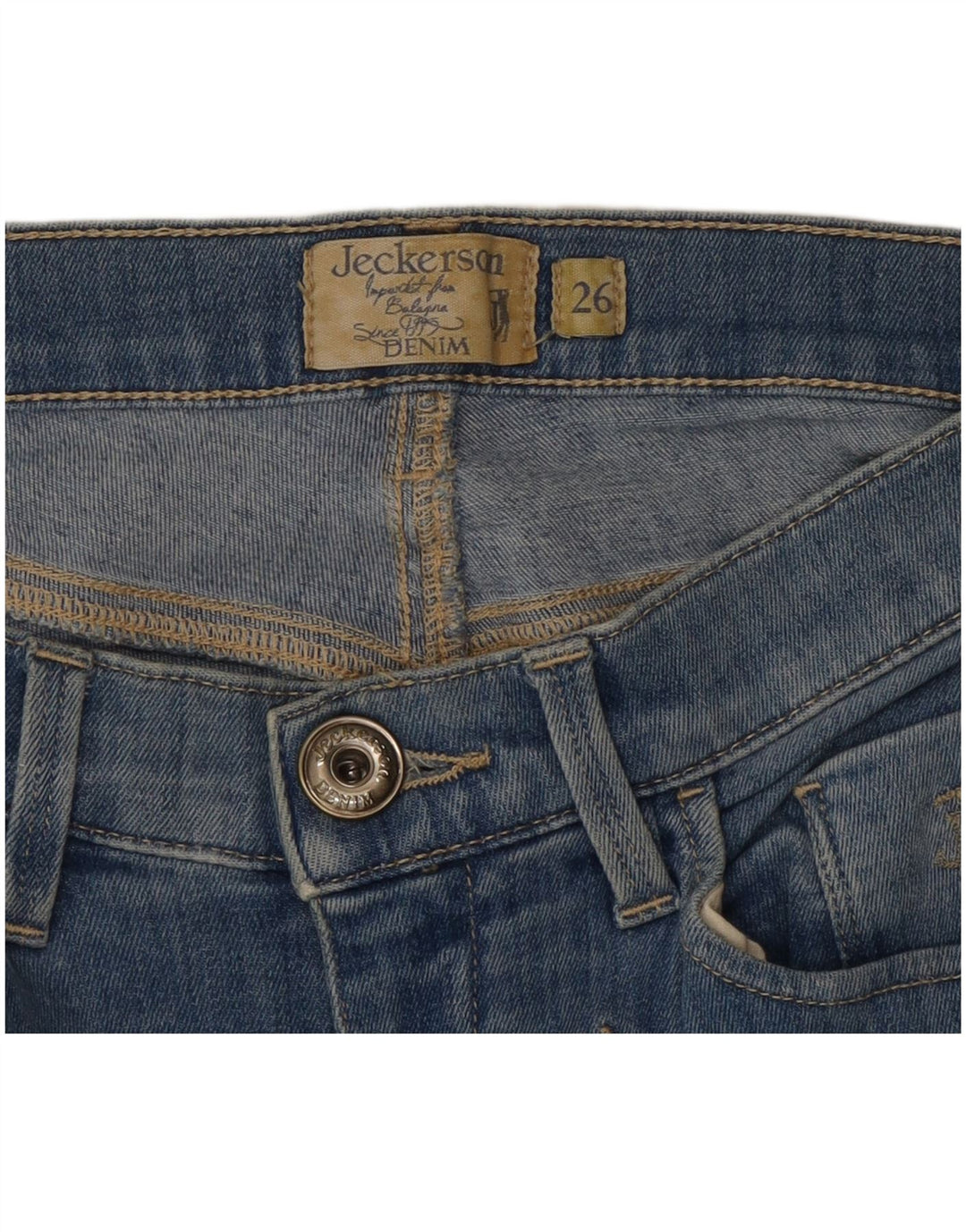 Jeckerson Womens Bootcut Jeans W26 L31 Blue Cotton