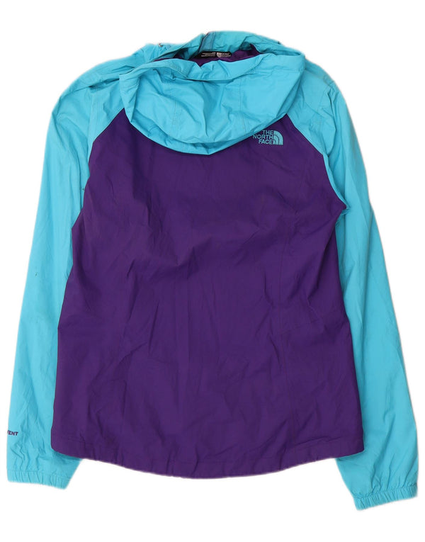 The North Face Womens Hooded Rain Jacket UK 10 Small Purple Colourblock