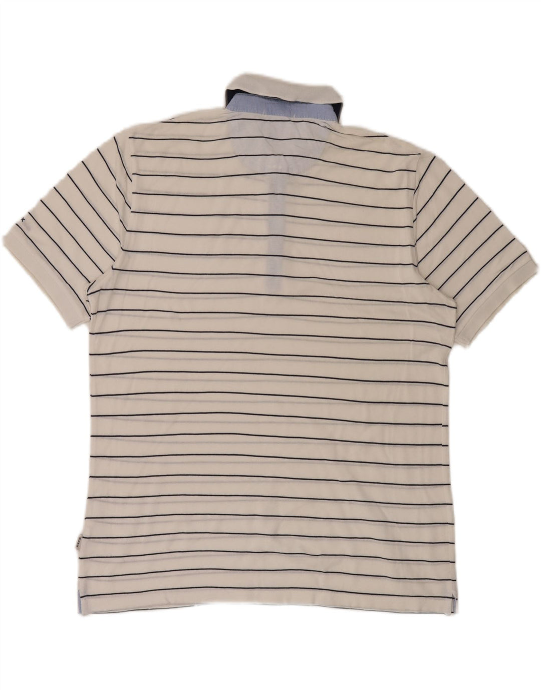 Geox Respira Mens Regular Fit Polo Shirt Large White Striped