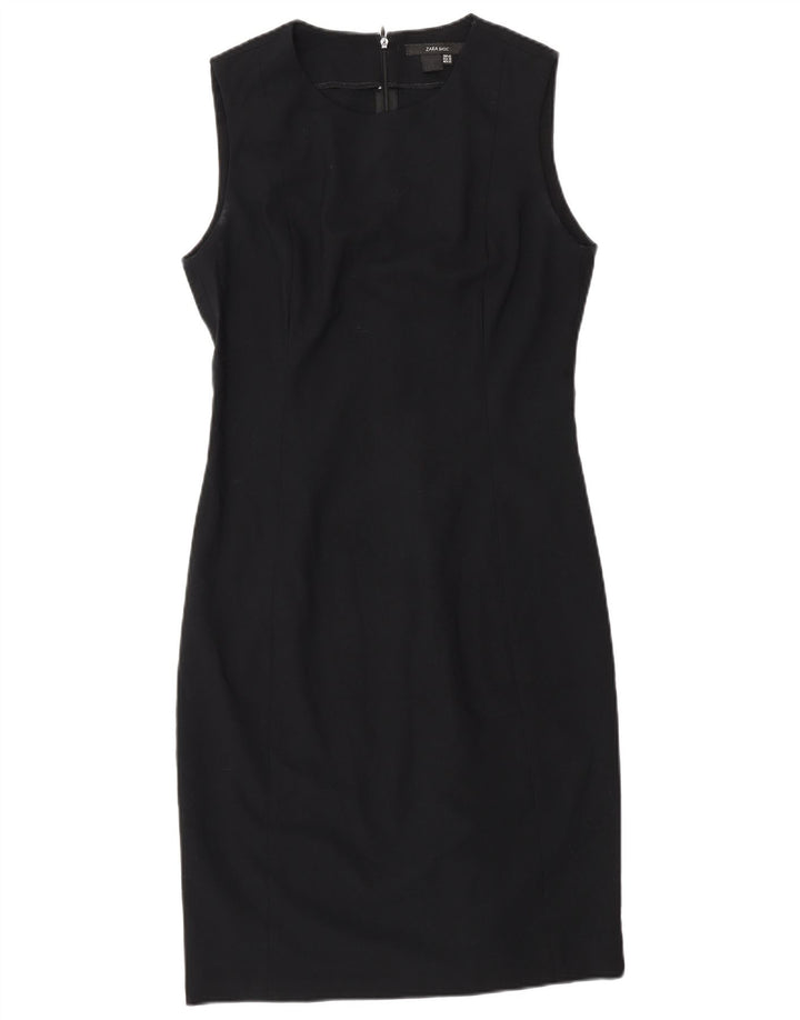 Zara Womens Sleeveless Sheath Dress EU 42 Large Black