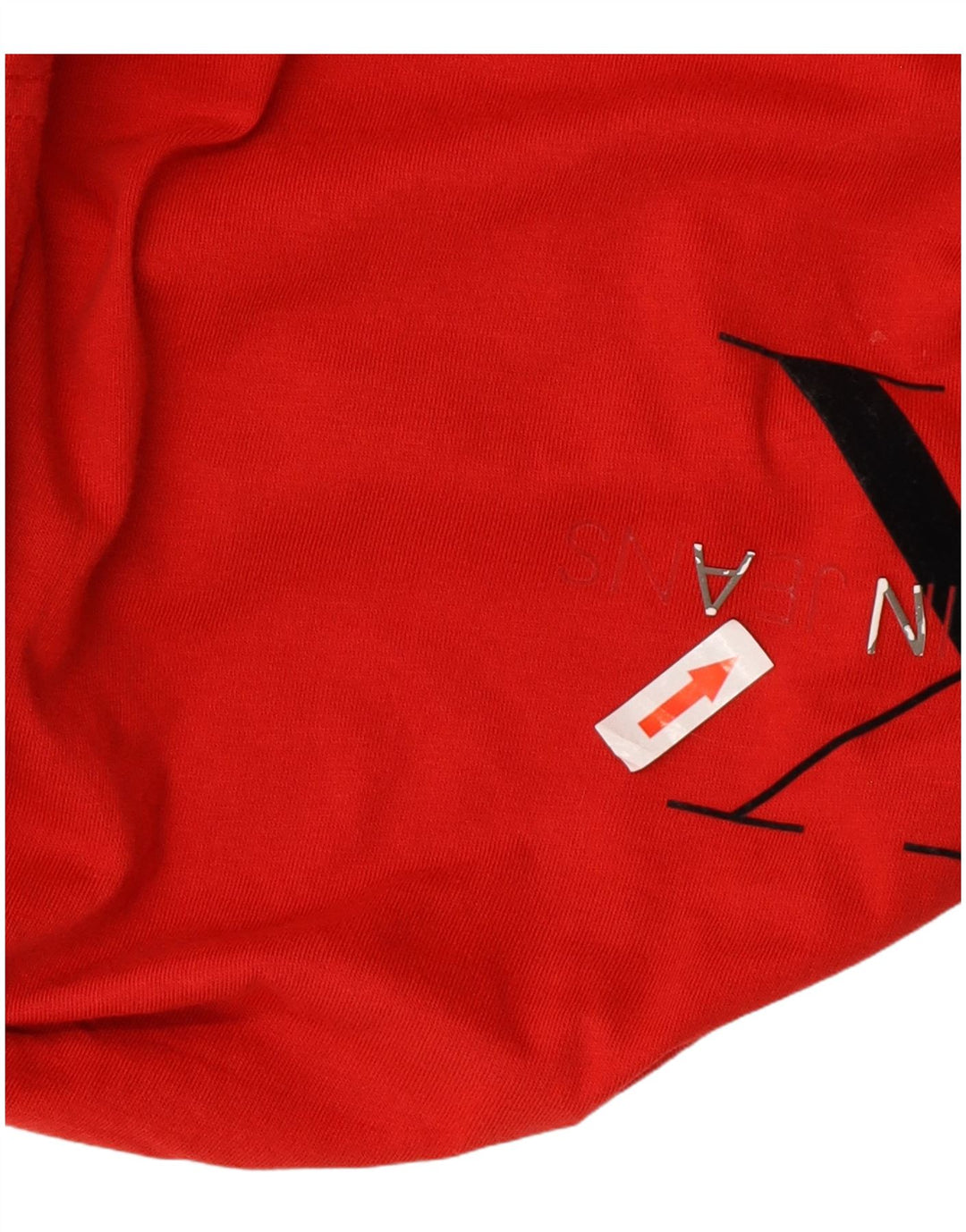 CALVIN KLEIN JEANS Womens Graphic T-Shirt Top UK 14 Medium Red Cotton