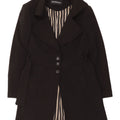 Roccobarocco Womens Overcoat IT 48 XL Black Polyester