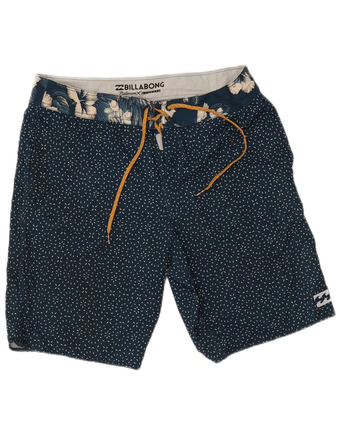 BILLABONG Mens Swimming Shorts Medium Navy Blue Spotted Polyester