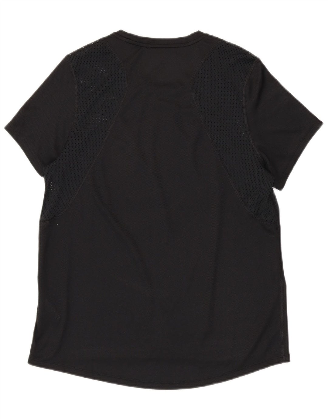 NIKE Womens Dri Fit T-Shirt Top UK 14 Medium Black Polyester