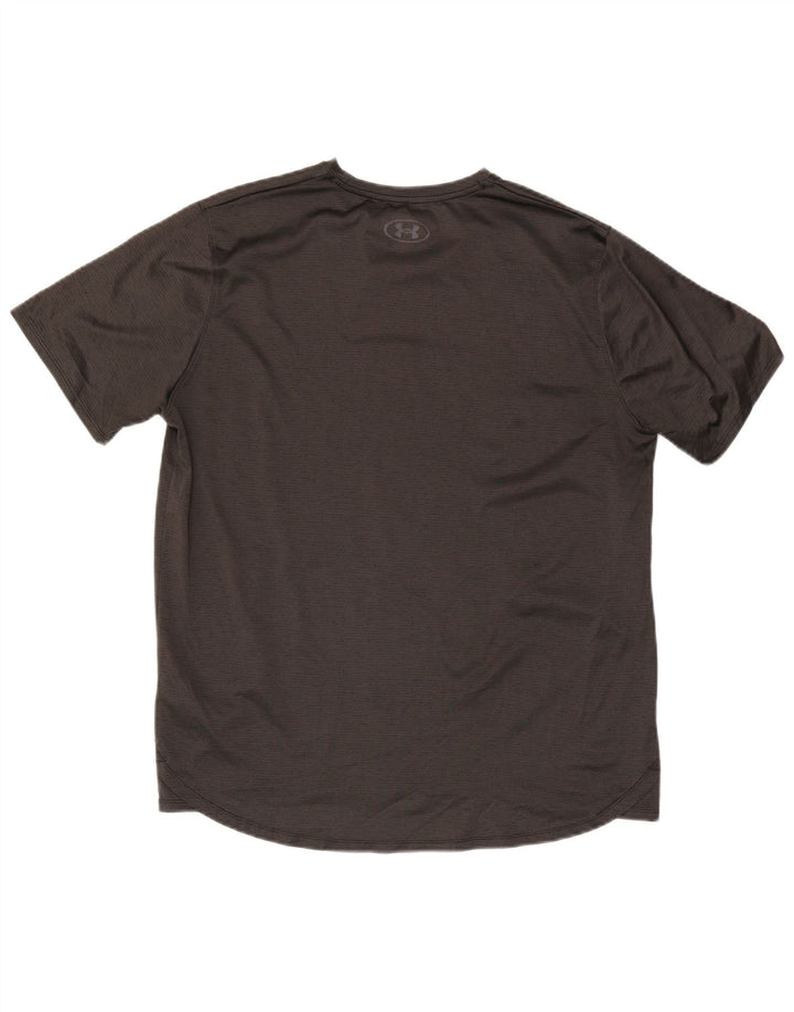 UNDER ARMOUR Mens T-Shirt Top Large Grey Polyester