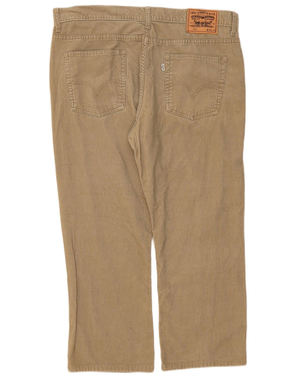 Levi's Mens 752 Tapered Corduroy Trousers W38 L26 Beige
