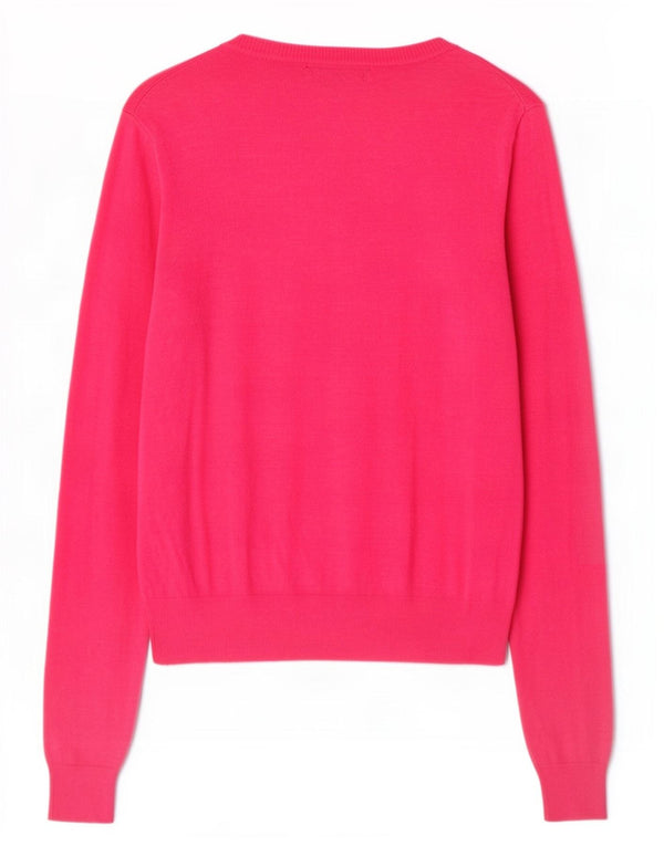 Marks & Spencer Womens Cardigan Sweater UK 10 Small Pink Viscose