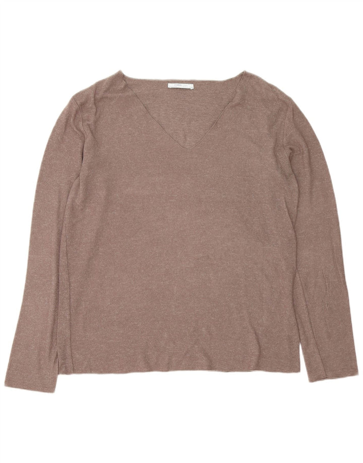 Zara Womens Top Long Sleeve UK 18 XL Brown