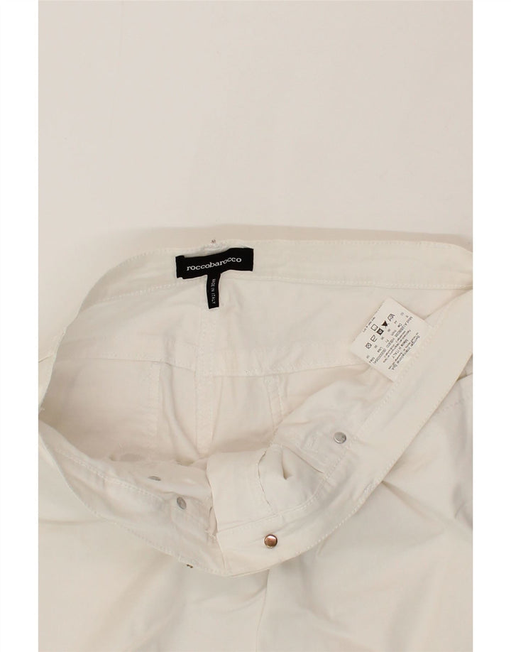 ROCCOBAROCCO Womens Slim Jeans W36 L28 White Cotton Vintage Roccobarocco and Second-Hand Roccobarocco from Messina Hembry 