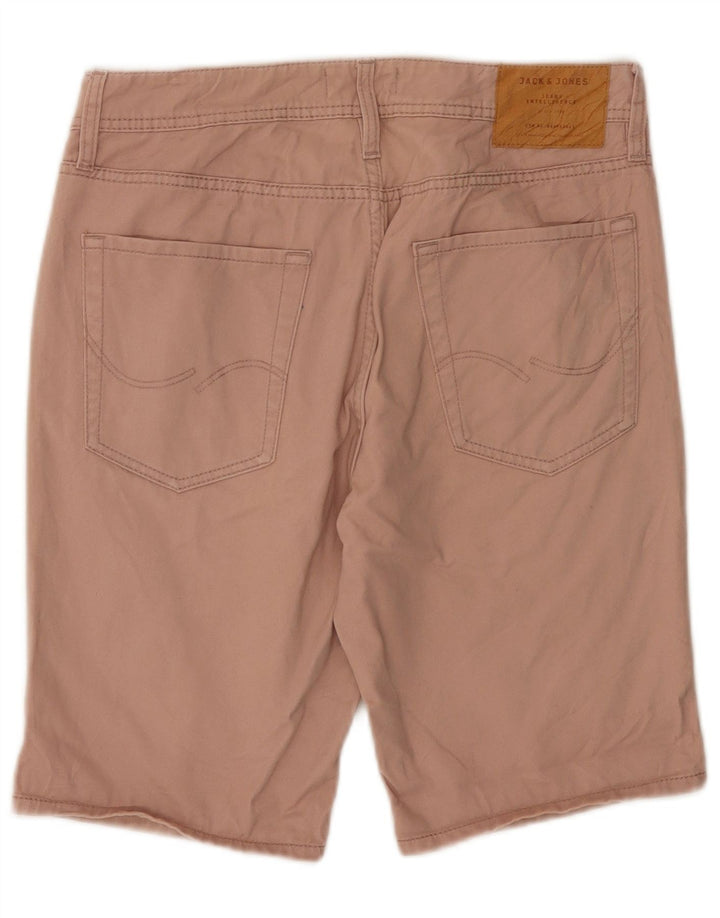 JACK & JONES Mens Regular Fit Chino Shorts Small W29  Pink Cotton