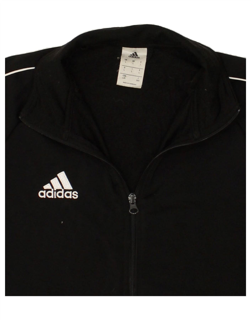 ADIDAS Mens Tracksuit Top Jacket Large Black Polyester | Vintage Adidas | Thrift | Second-Hand Adidas | Used Clothing | Messina Hembry 