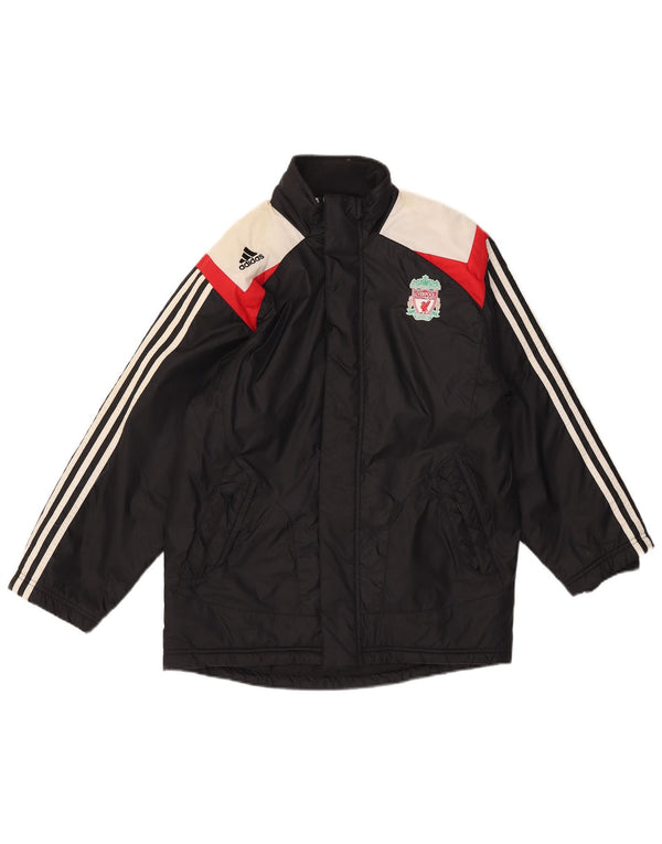 Adidas Boys Graphic Padded Jacket 11-12 Years Black Colourblock Nylon