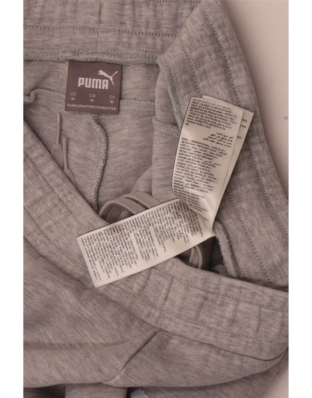 Puma Mens Tracksuit Trousers Medium Grey Cotton