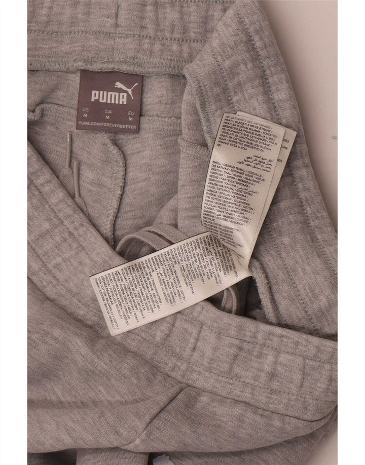 Puma Mens Tracksuit Trousers Medium Grey Cotton