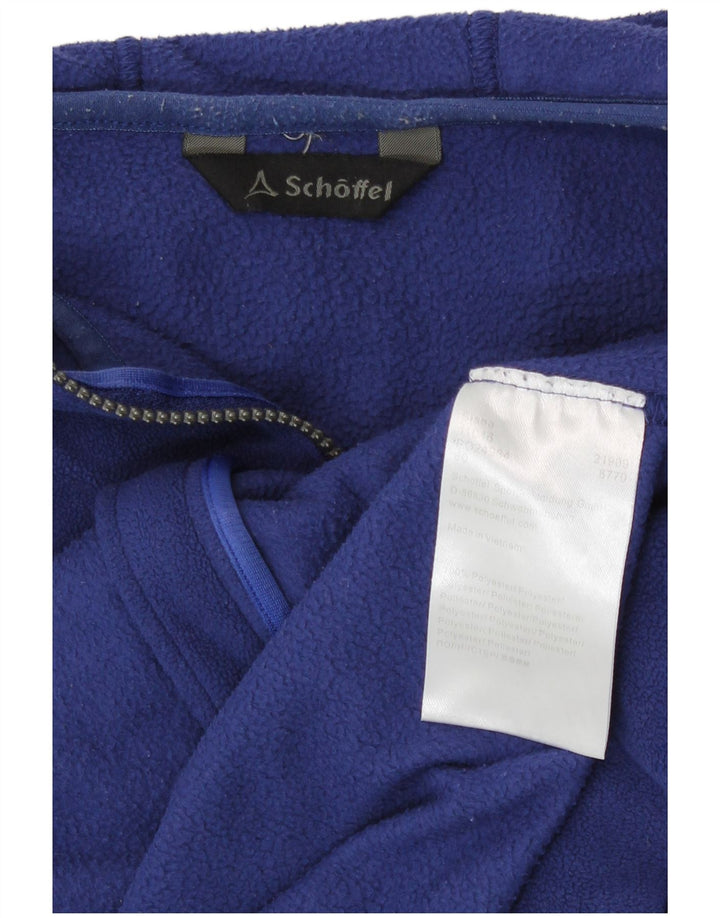 Schoffel Womens Hooded Fleece Jacket UK 14 Medium Navy Blue Polyester