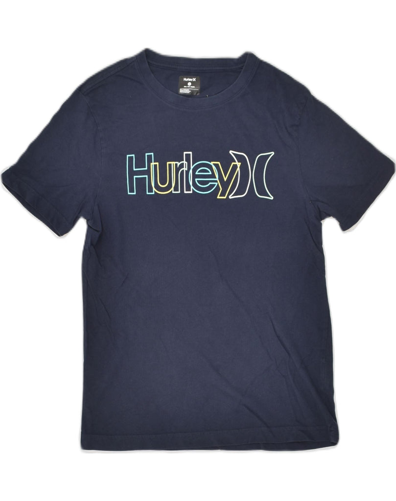 HURLEY Mens Graphic T-Shirt Top Small Navy Blue Cotton | Vintage Hurley | Thrift | Second-Hand Hurley | Used Clothing | Messina Hembry 