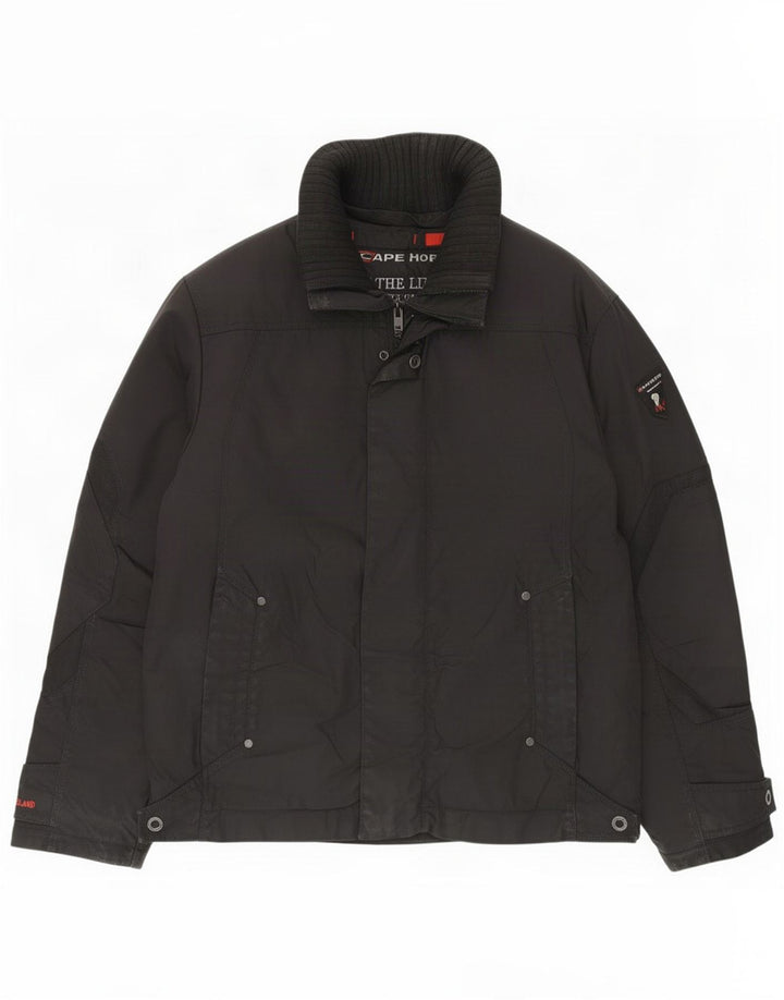 Cape Horn Mens Regular Fit Windbreaker Jacket UK 40 Large Black Polyamide