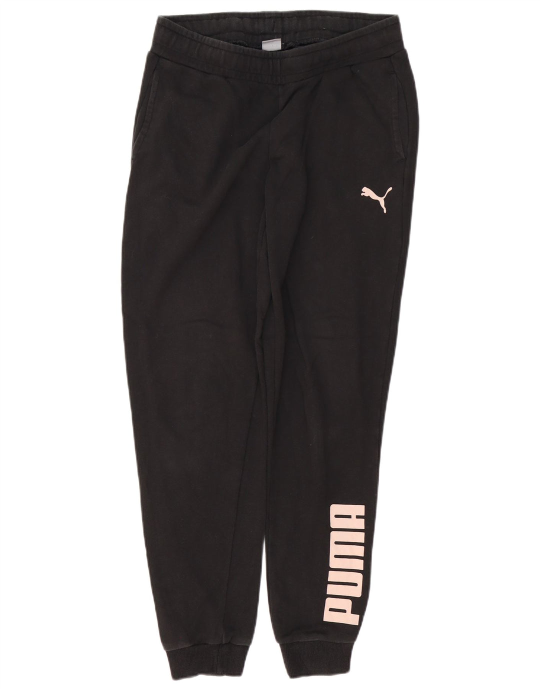PUMA Womens Graphic Tracksuit Trousers Joggers UK 14 Medium  Black