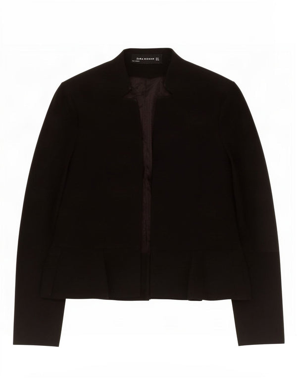 Zara Womens Open Blazer Jacket UK 10 Small Black
