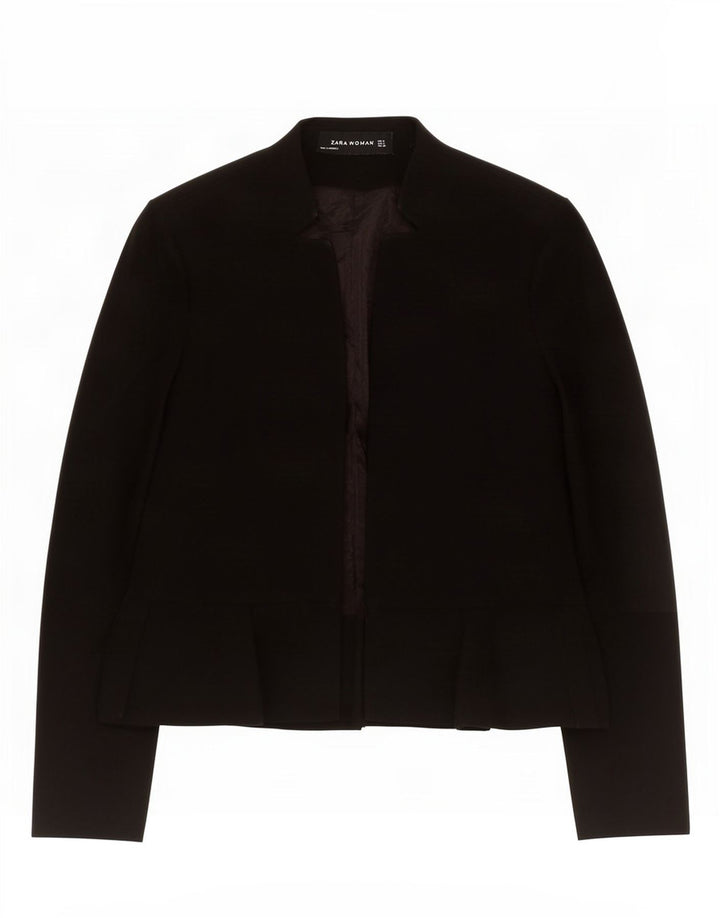 Zara Womens Open Blazer Jacket UK 10 Small Black