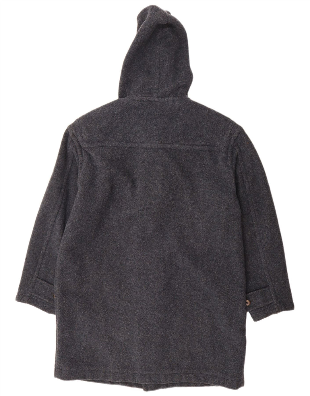 Stefanel Mens Hooded Duffle Coat UK 38 Medium Blue Wool