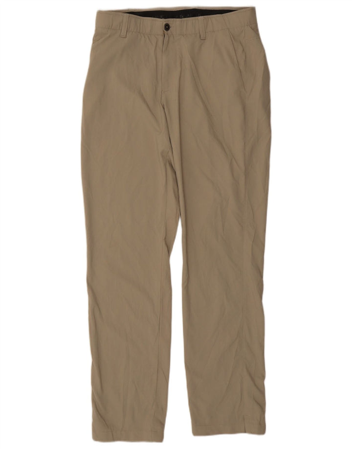 UNDER ARMOUR Mens Straight Chino Trousers W34 L32 Beige