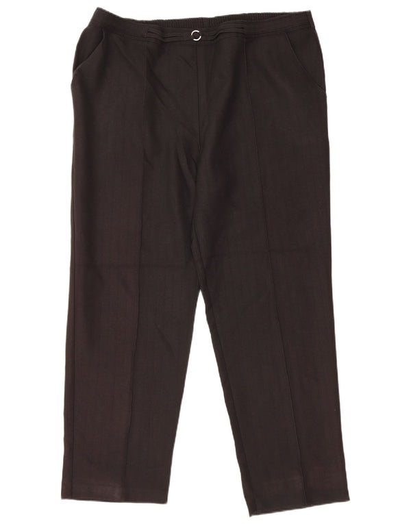 Marks & Spencer Womens Tapered Chino Trousers UK 14 Large W38 L27 Black