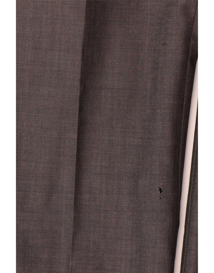 Marks & Spencer Mens Autograph Straight Suit Trousers W32 L31 Grey Wool