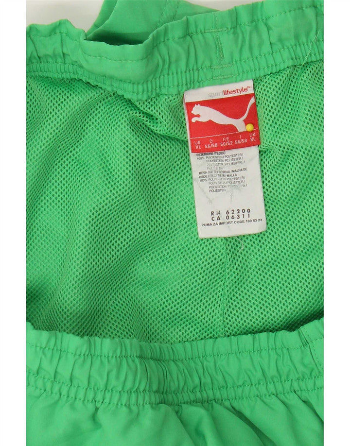 Puma Mens Graphic Sport Shorts XL  Green Polyester