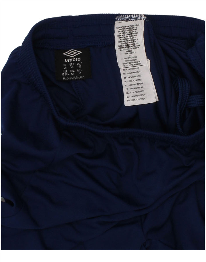 Umbro Boys Sport Shorts 11-12 Years Large Navy Blue Polyester