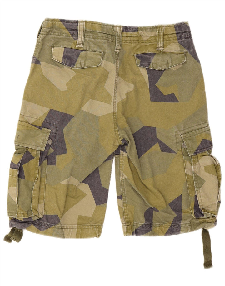 Brandit Mens Cargo Shorts Small W28  Khaki Camouflage Cotton