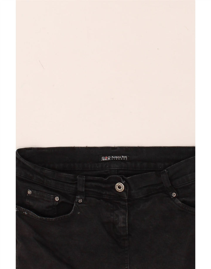 PATRIZIA PEPE Womens Denim Skirt IT 42 Medium W30  Black Cotton Vintage Patrizia Pepe and Second-Hand Patrizia Pepe from Messina Hembry 