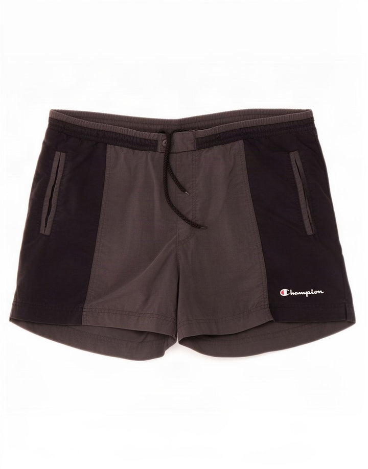 Champion Mens Swimming Shorts Medium Grey Colourblock