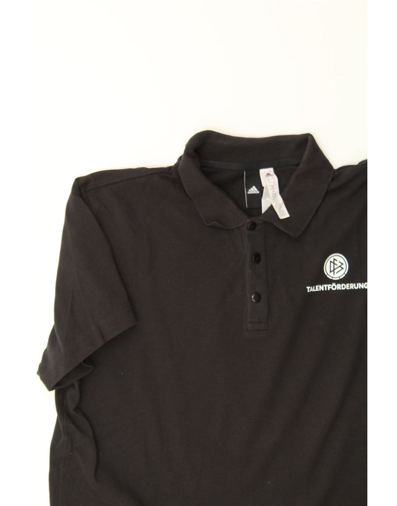 ADIDAS Mens Polo Shirt Large Black Cotton Vintage Adidas and Second-Hand Adidas from Messina Hembry 