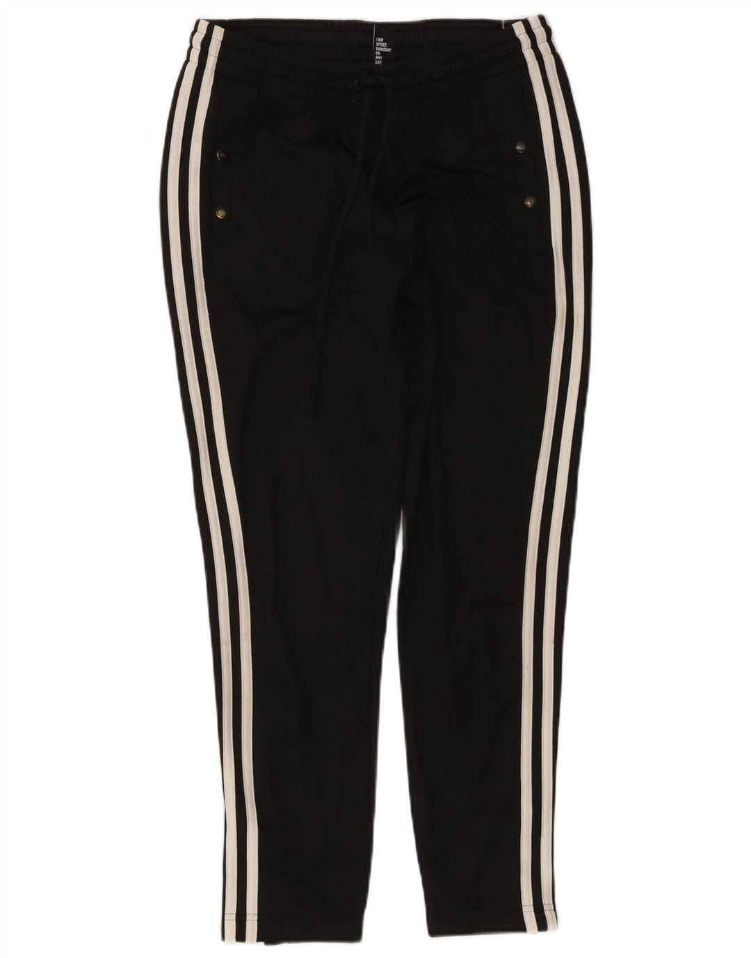 ADIDAS Womens Tracksuit Trousers UK 8/10 Small Black Polyester