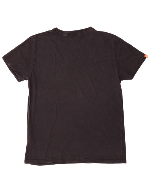 Superdry Mens Graphic T-Shirt Top Large Black Cotton