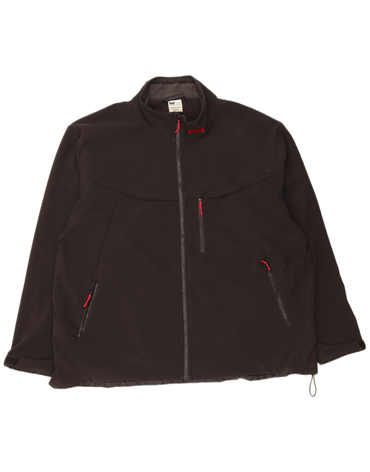 Helly Hansen Mens Windbreaker Jacket UK 46 3XL Black Polyester