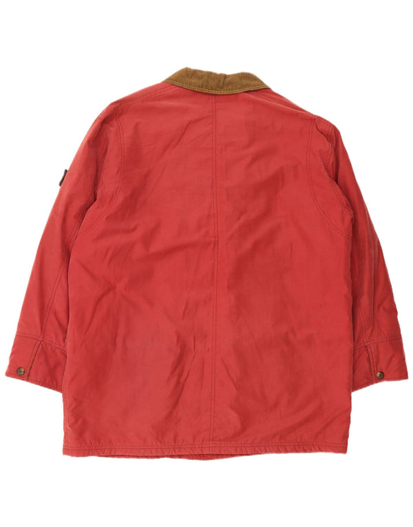 Cotton's Industries Mens Windbreaker Jacket UK 42 XL Red Cotton