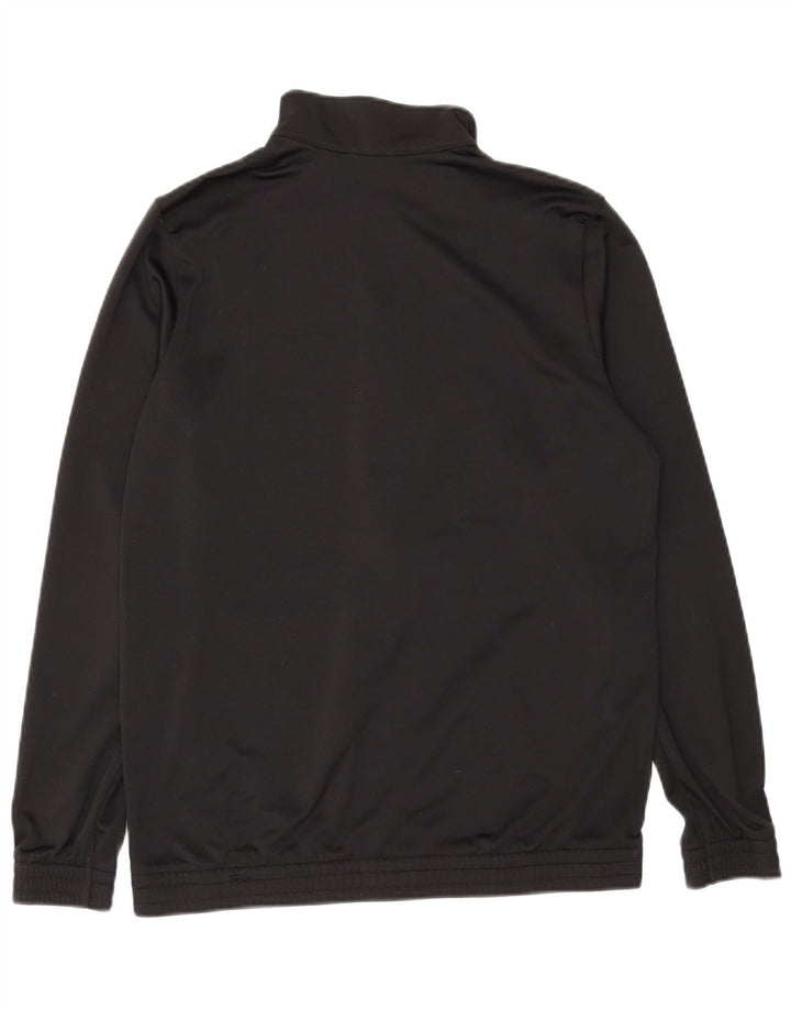 Adidas Girls Graphic Tracksuit Top Jacket 15-16 Years Black Polyester