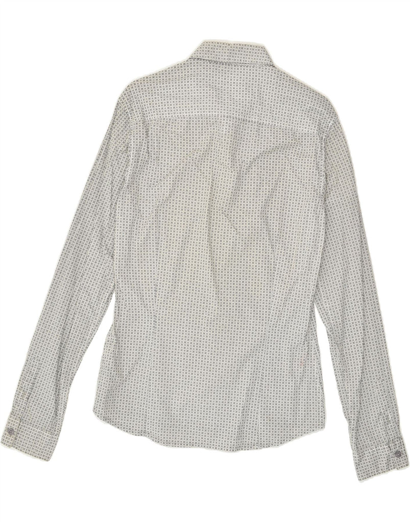 GUESS Mens Shirt 34 XS Grey Geometric Cotton | Vintage Guess | Thrift | Second-Hand Guess | Used Clothing | Messina Hembry 