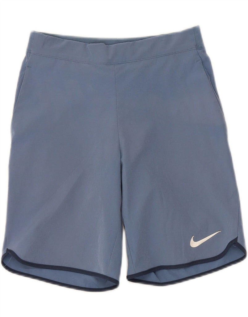 NIKE Boys Dri Fit Sport Shorts 10-11 Years Medium Blue Polyester Vintage Nike and Second-Hand Nike from Messina Hembry 