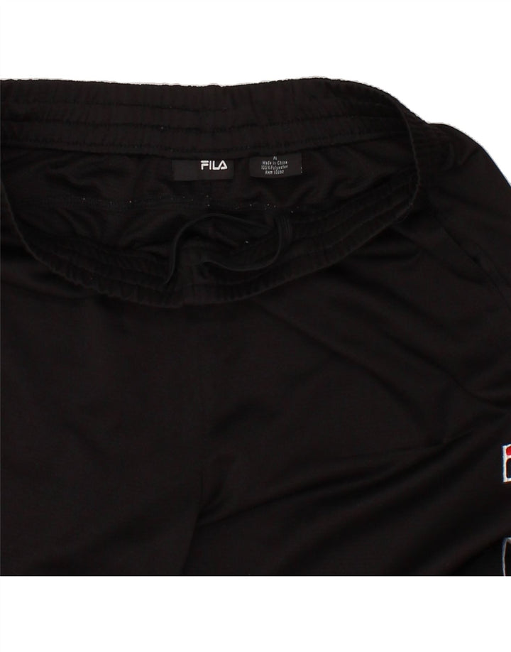 FILA Mens Tracksuit Trousers Medium  Black Colourblock Polyester Vintage Fila and Second-Hand Fila from Messina Hembry 