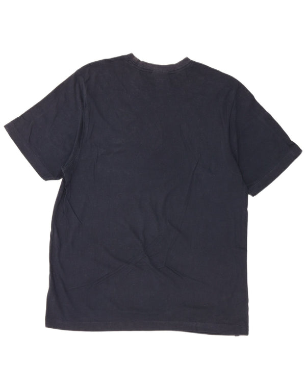 REEBOK Mens T-Shirt Top Large Navy Blue