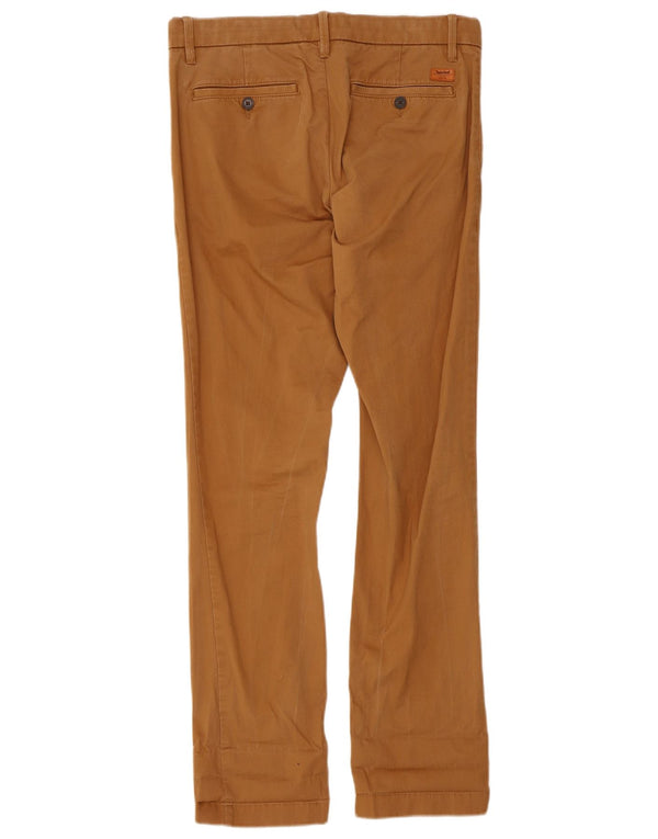 Timberland Mens Slim Chino Trousers W30 L32 Beige Cotton