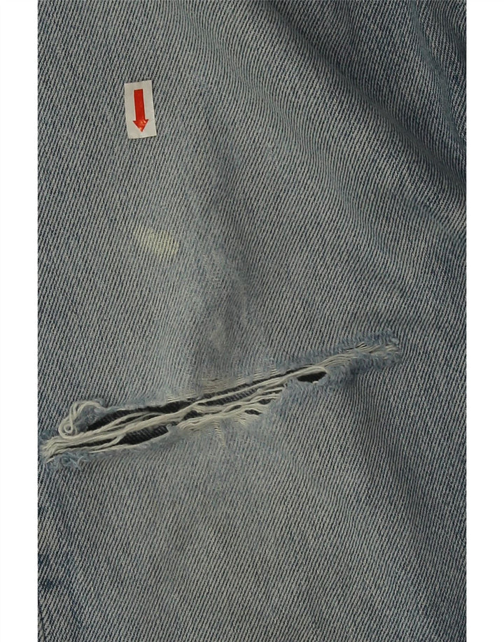 Levi's Mens 501 Distressed Straight Jeans W32 L27 Blue Cotton